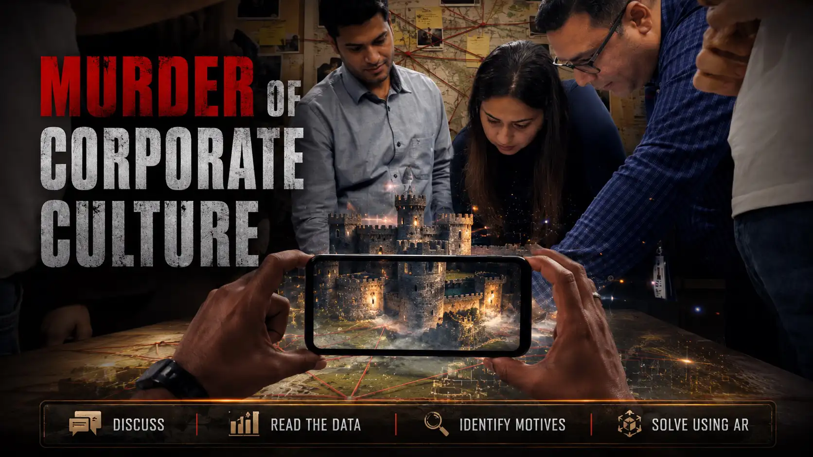 Teams investigating corporate murder mystery